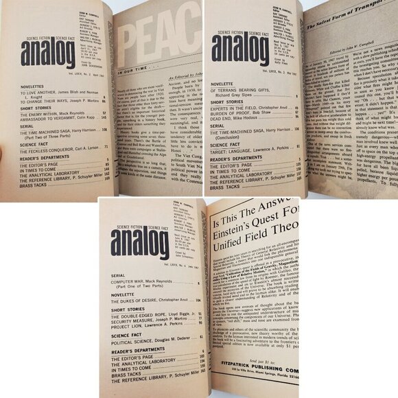 Analog Science Fiction Fact Magazines 1967, 6 Issues Jan-June Poul Anderson More - Picture 6 of 11